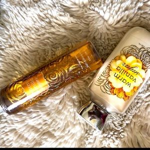 Bath and body works lotion and spray warm vanilla